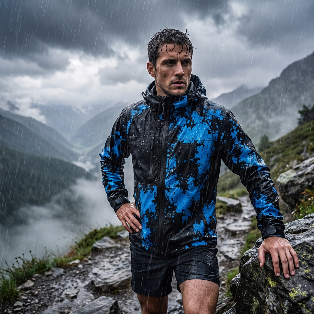 Runner RAINSHIFT sous la pluie